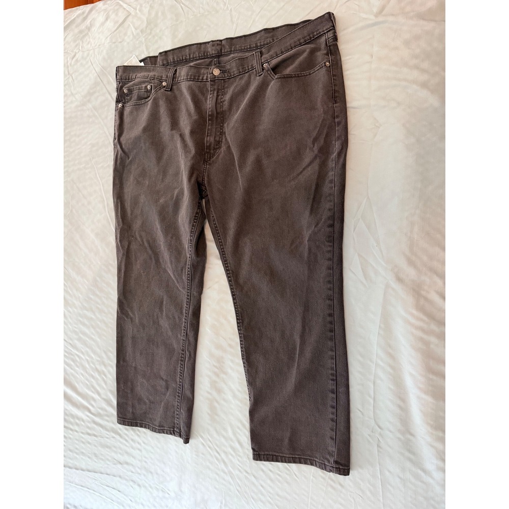 Levis 541 Athletic Taper Jeans Mens 48x27 Faded Black Denim Pants 5579